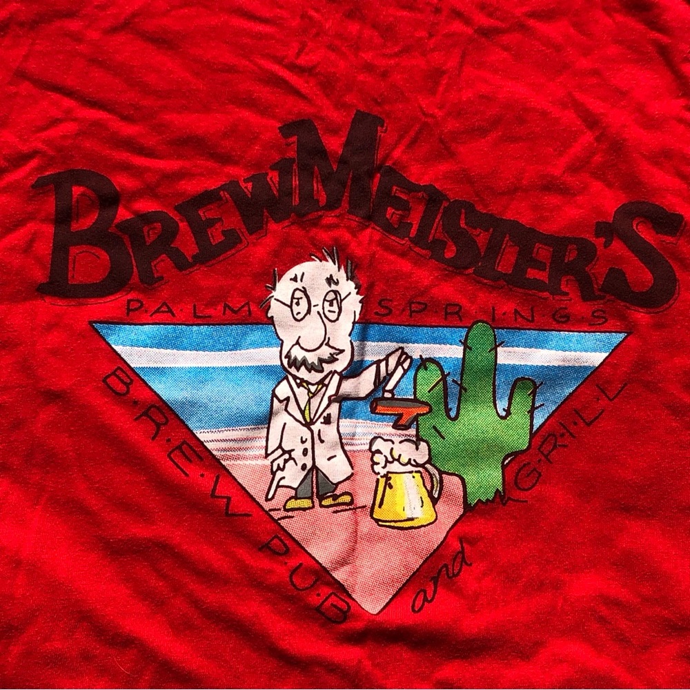 Vintage 90s BrewMeister's Brew Pub and Grill Palm Springs T-Shirt, Size XL